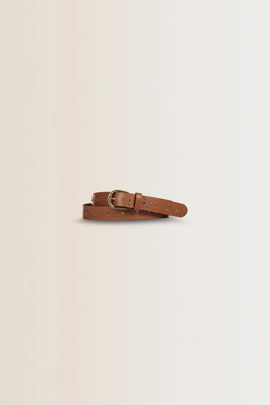 Leren riem met studs