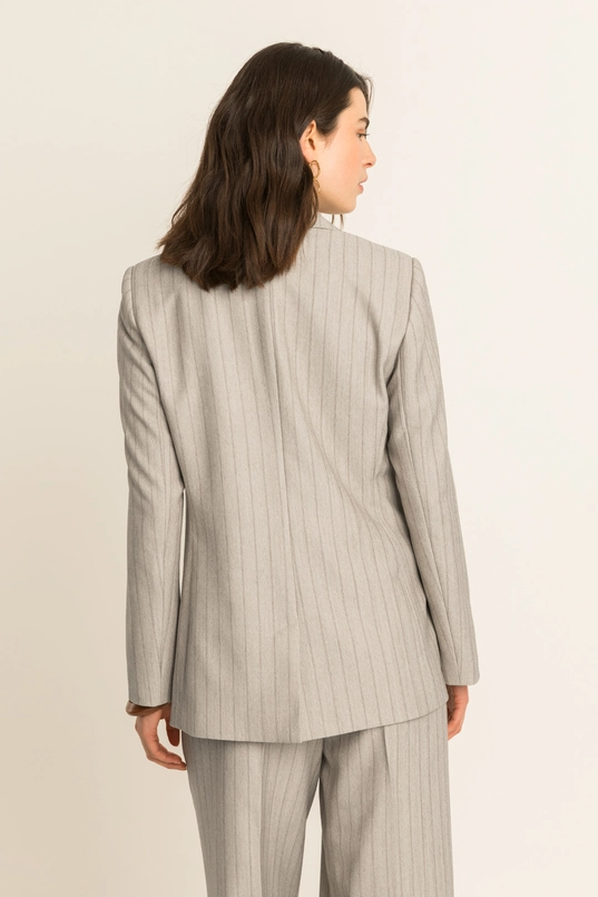 Losvallende blazer met krijtstreep
