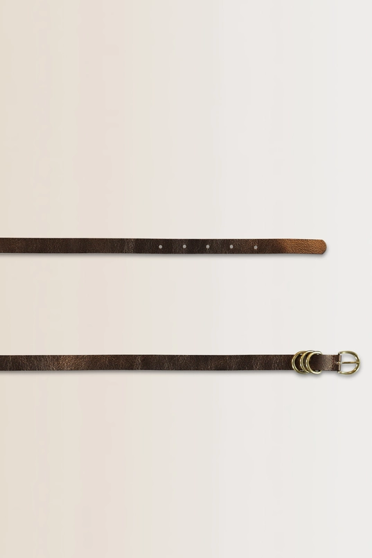 Metallic leren riem