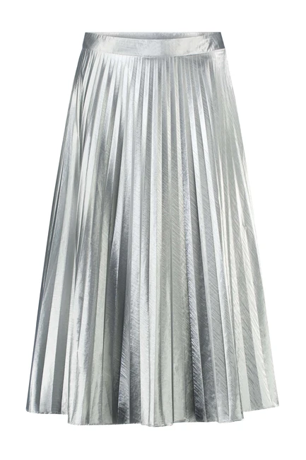 Metallic plissé rok