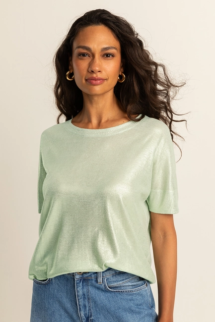 Metallic trui
