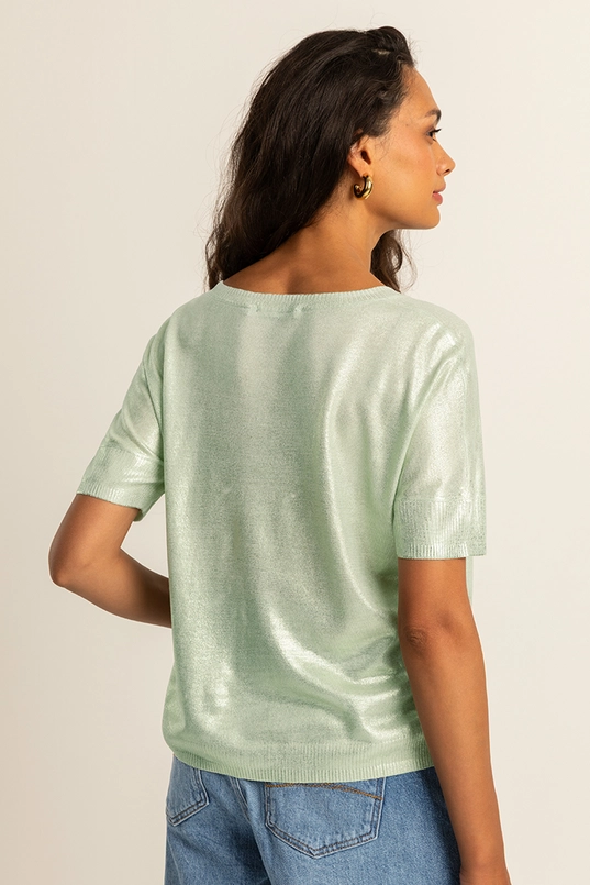 Metallic trui