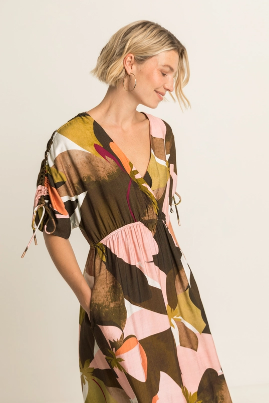 Midi-jurk met print