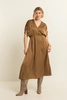 Midi-jurk met V-hals