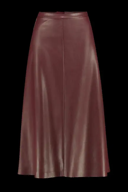 Midi rok imitatieleer