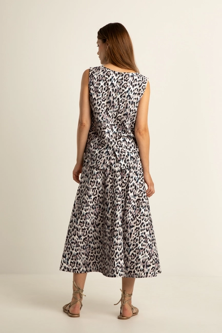 Midi rok met print