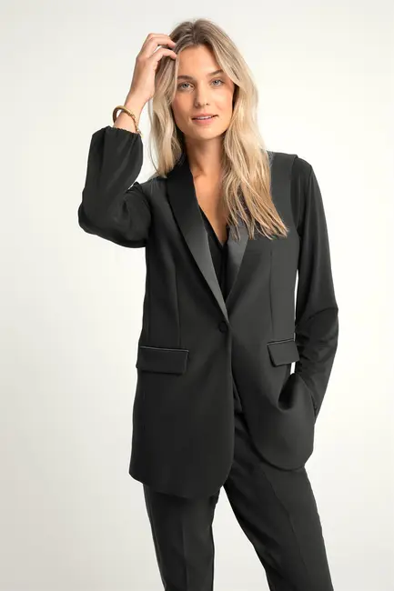 Mouwloze smoking blazer