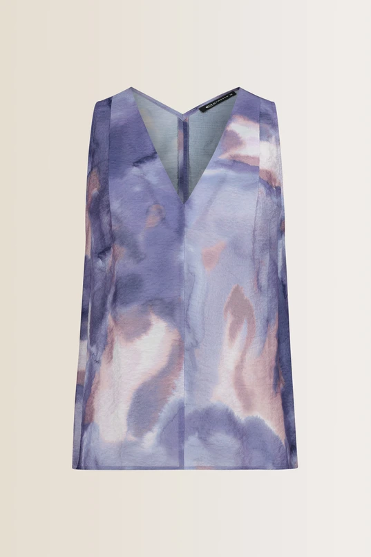 Mouwloze top met print