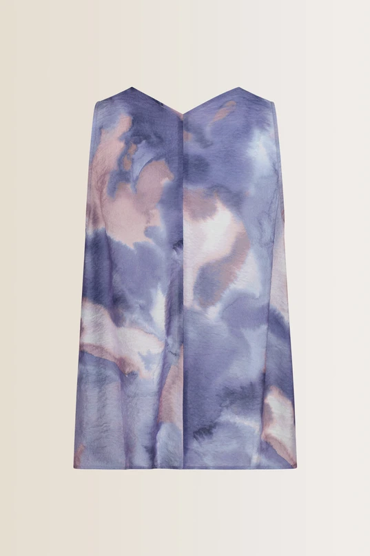 Mouwloze top met print