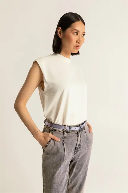 Mouwloze turtleneck top