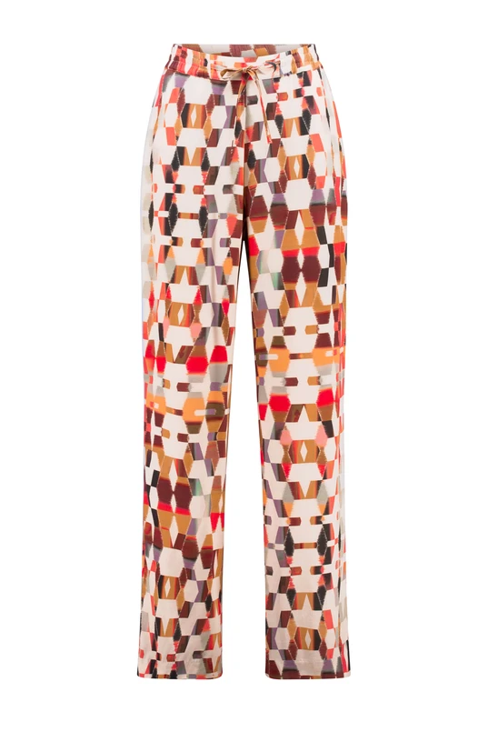 Multicolour print broek