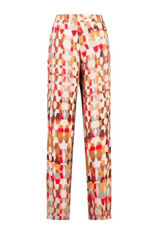 Multicolour print broek