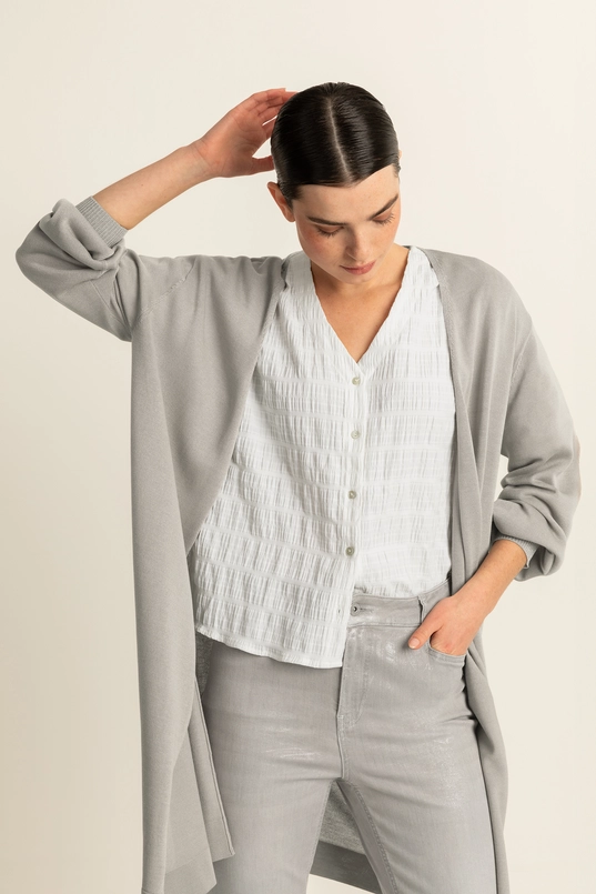 Open cardigan met lurex