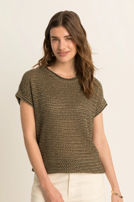 Opengebreide top