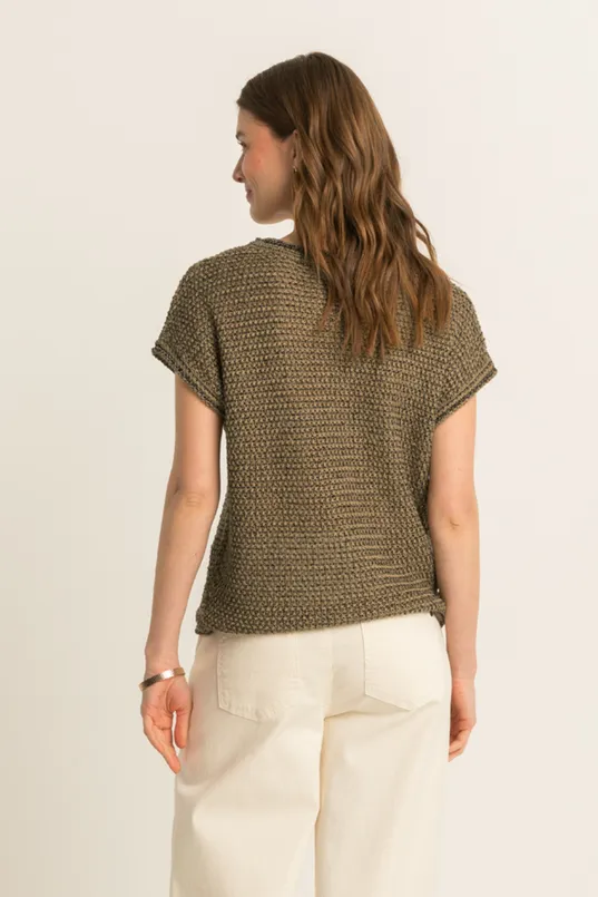 Opengebreide top