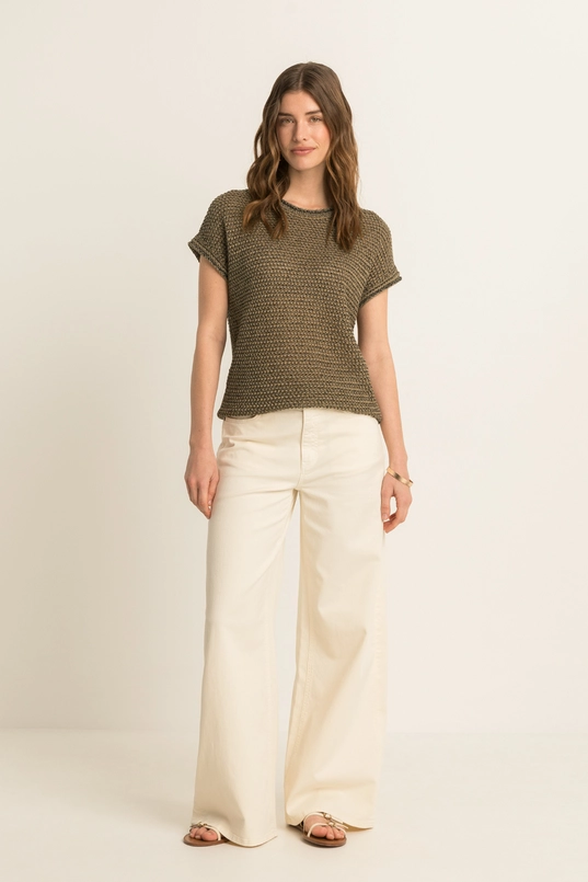 Opengebreide top