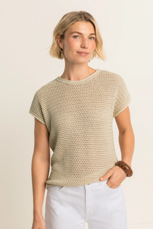 Opengebreide top