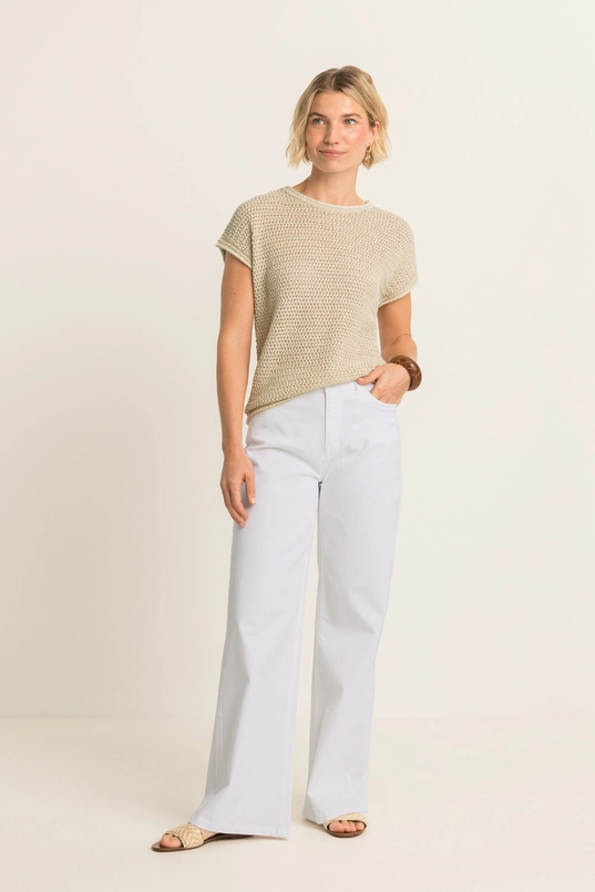 Opengebreide top