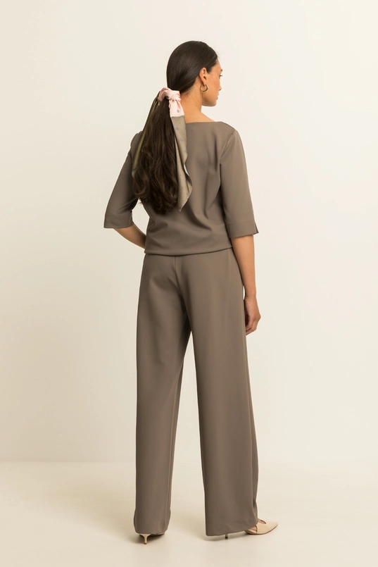Pantalon met wijde pijpen