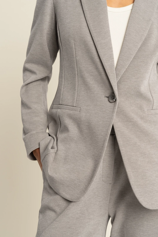 Pique geweven blazer