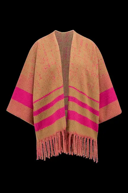 Poncho vest met franje