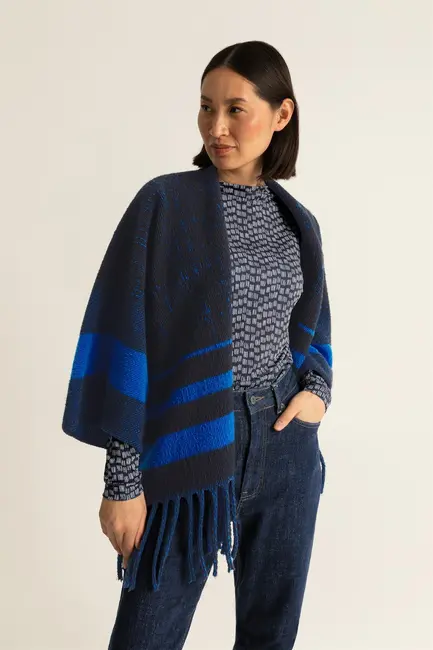 Poncho vest met franje