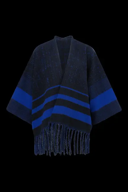 Poncho vest met franje