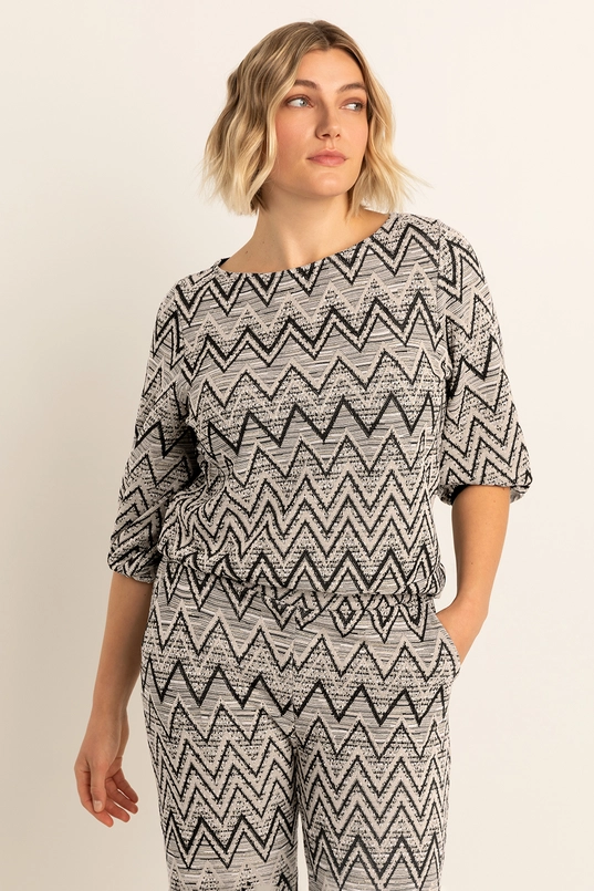 Print top met pofmouwen