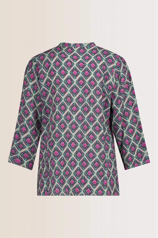 Printblouse met dessin