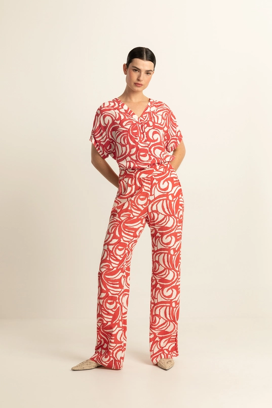 Pull-on broek met print
