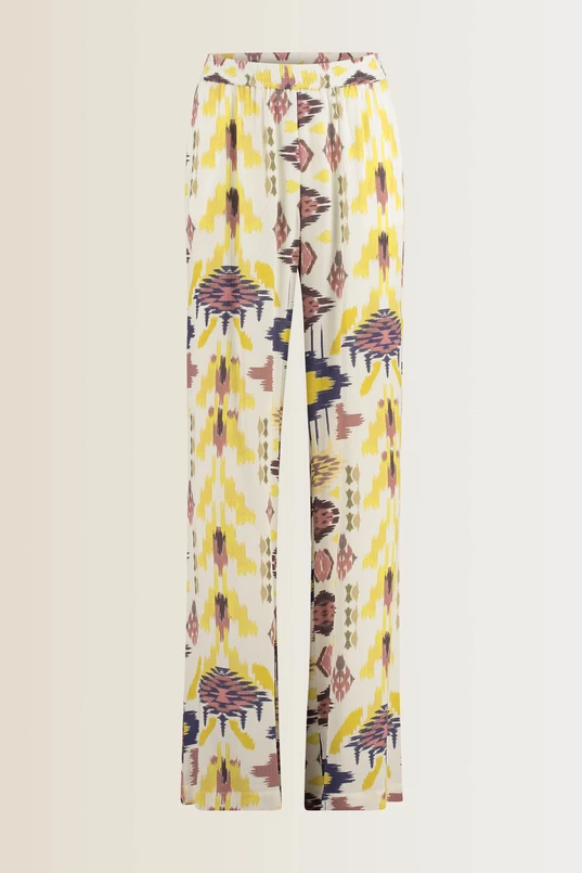 Pull-on broek multicolour print