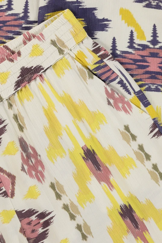 Pull-on broek multicolour print