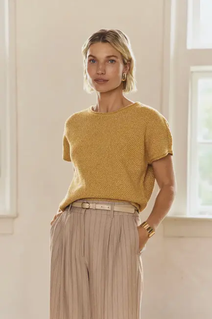 Pullover met metallic structuur