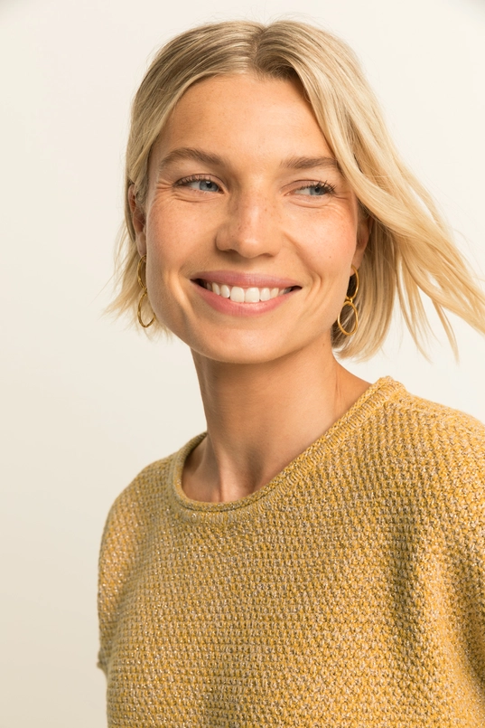 Pullover met metallic structuur