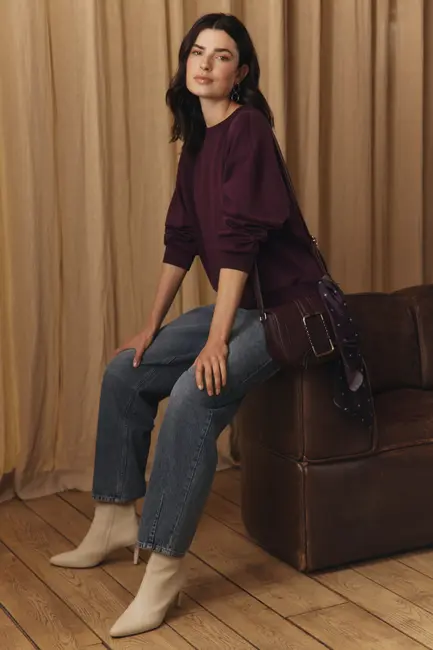 Relaxed sweater met ronde hals