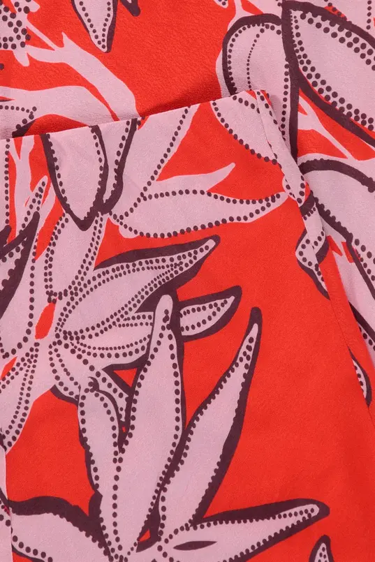 Rok met bloemprint