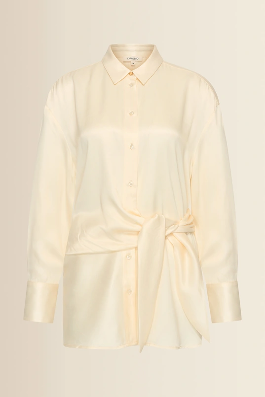 Satijnlook blouse met strikdetail