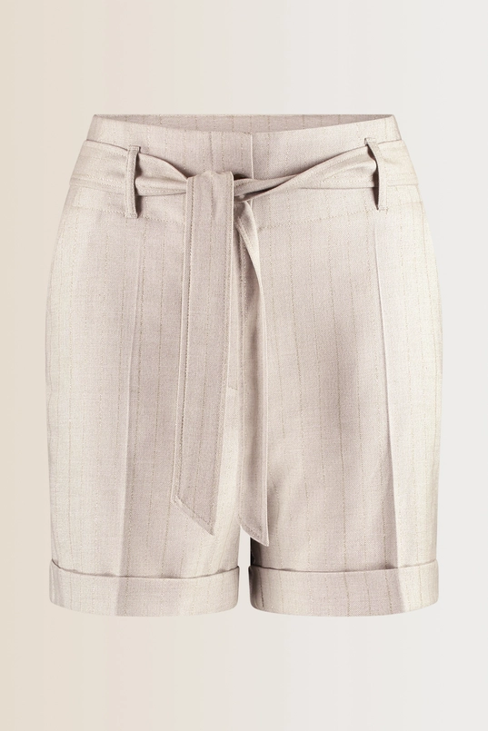 Shorts met lurex streep