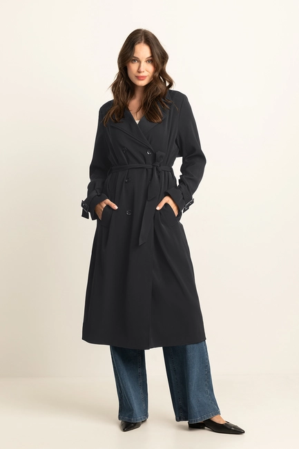 Soepelvallende trenchcoat