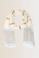 Striped light woven scarf