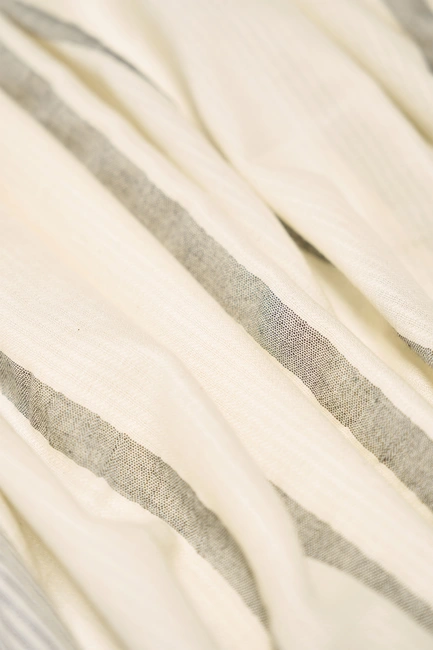 Striped light woven scarf