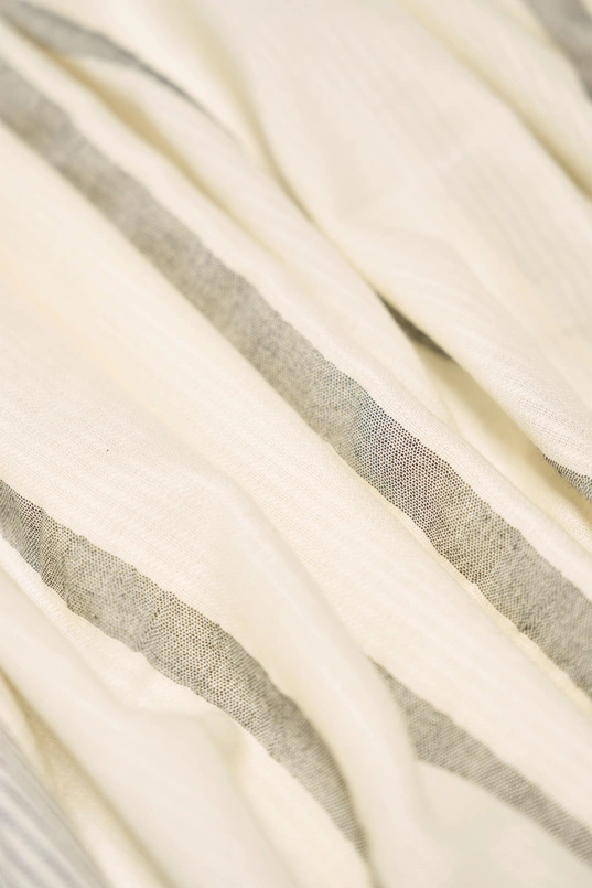 Striped light woven scarf