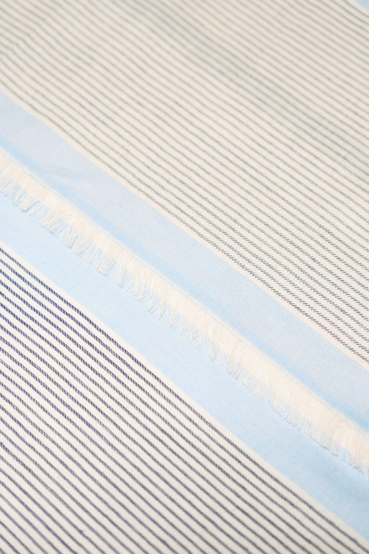 Striped light woven scarf