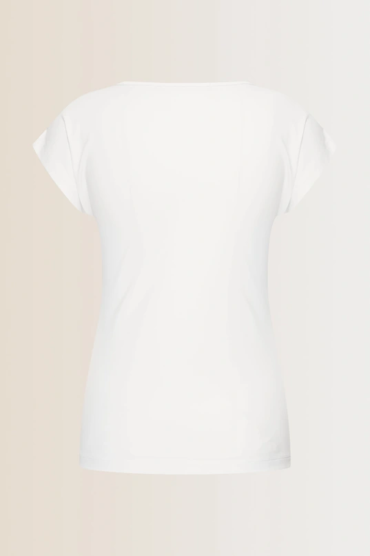 T-shirt met A-symmetrische halslijn