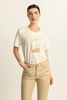 T-shirt met flockprint