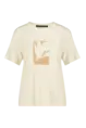 T-shirt met flockprint