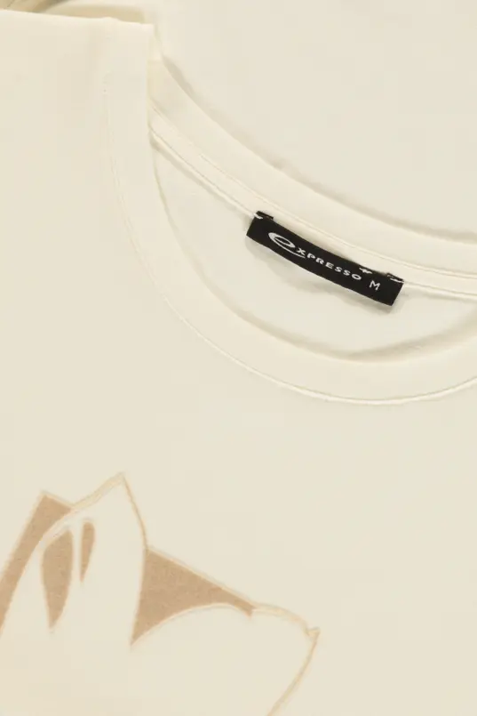 T-shirt met flockprint