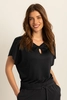 T-shirt met keyhole detail