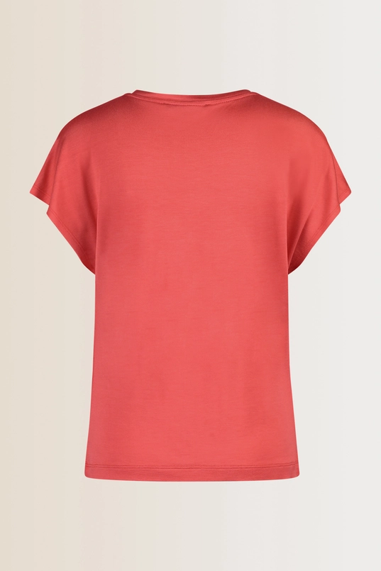 T-shirt met keyhole detail