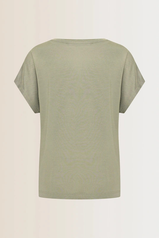 T-shirt met keyhole detail